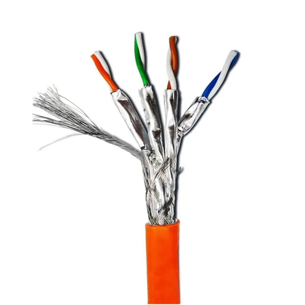 S/FTP Cat 7 Shielded And Foiled Twisted Pair Ethernet Installation Cable, 600MHZ 1