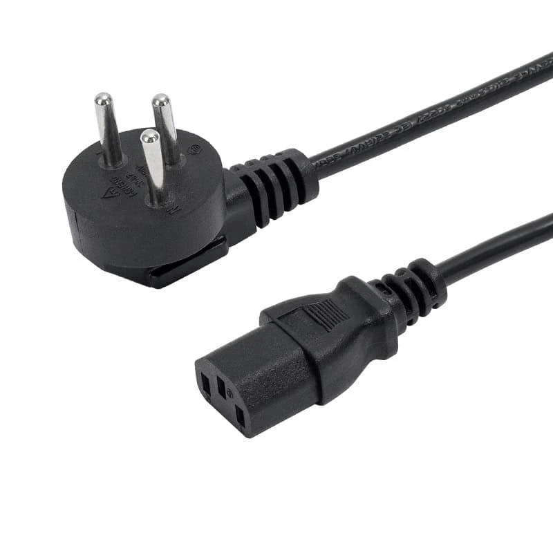 Cable de alimentación de 3 clavijas de Israel a IEC320 C13 1
