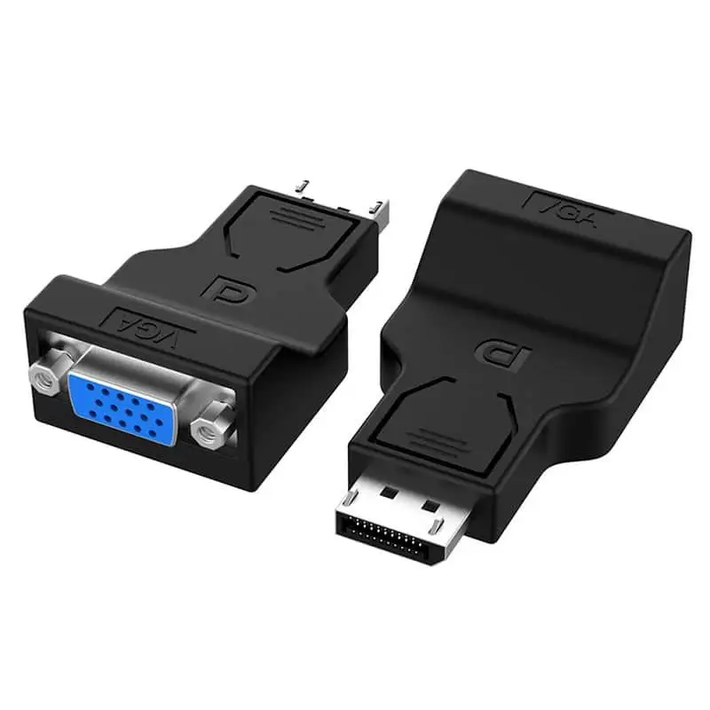 DisplayPort 1.2 to VGA Adapter DP to VGA Converter Coupler Adapter 1080p 1