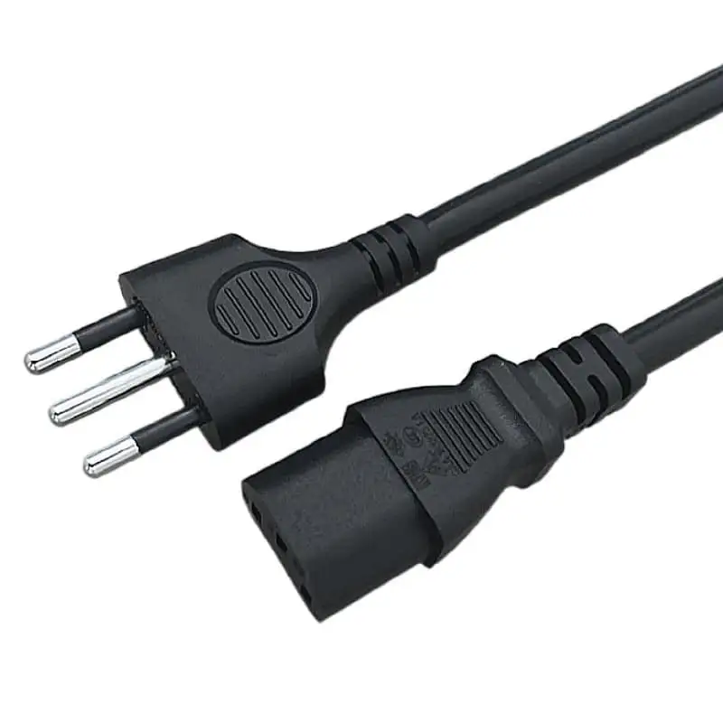 Italy 3 Pin Plug to IEC320 C13 Power Cord 1