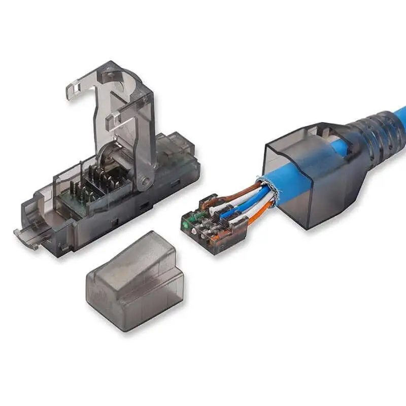 Unshielded Cat6 Field Termination Plug With Plastic Boot 1