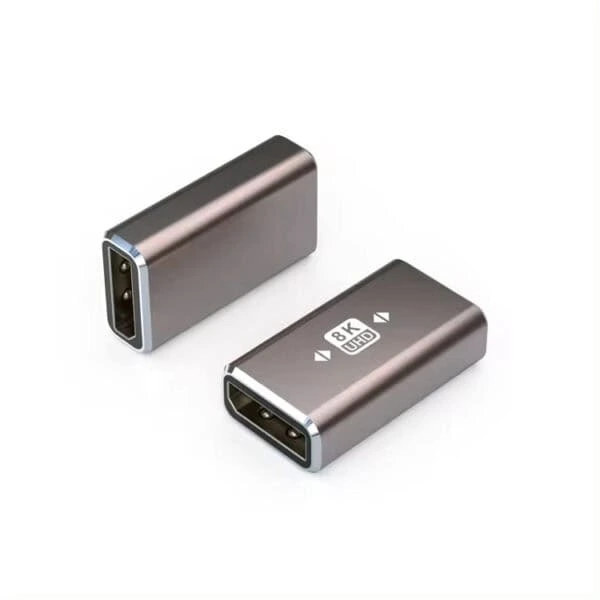 Adaptador DisplayPort hembra a DisplayPort hembra Acoplador DP a DP Carcasa de aluminio 8K 1