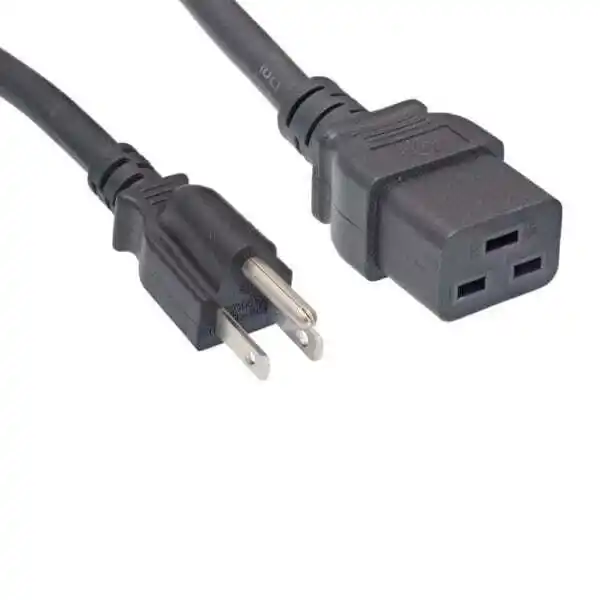 Cable de extensión de alimentación estándar estadounidense NEMA 5-15P a IEC320 C19 1