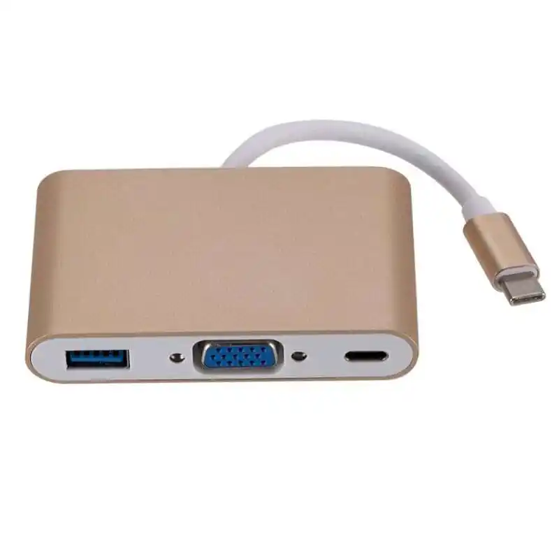 3 in 1 USB C VGA Multiport Adapter, USB3.0 PD 1