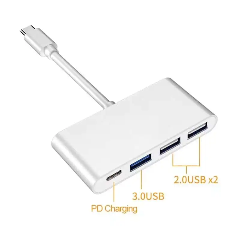USB 3.0 and dual USB 2.0 4 in 1 3 Port USB C Hub with Power Delivery 1