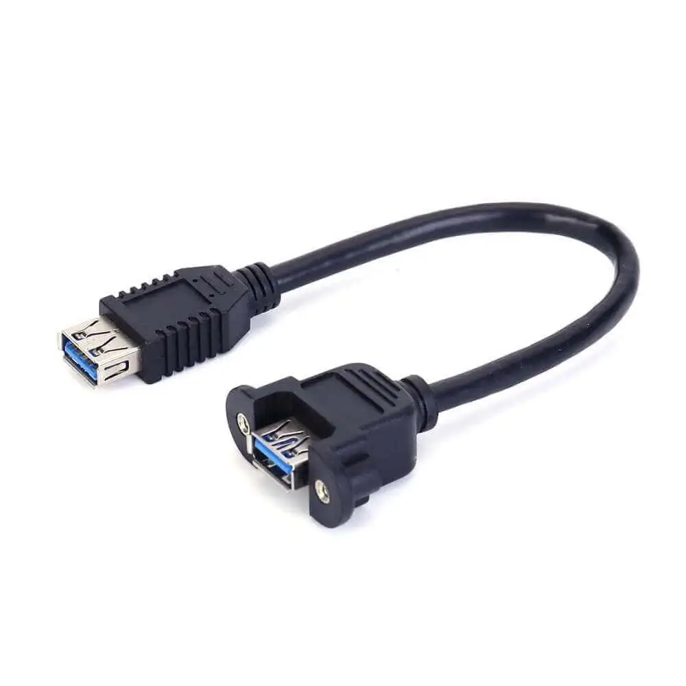 USB 3.0 Panel Mount Cable Female to Female 1
