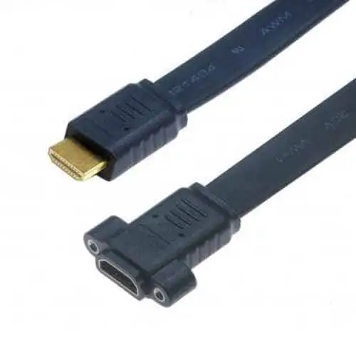 8K Panel Mount Flat HDMI Extension Cable Male to Female 1