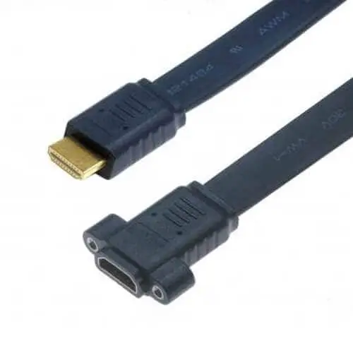 Cable de extensión HDMI plano para montaje en panel 8K macho a hembra 1