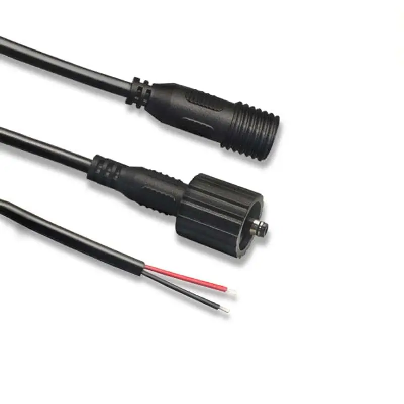Waterproof DC 3.5*1.35mm Male and Female Plug to Bare Wire Open End Power Cable Cord 1