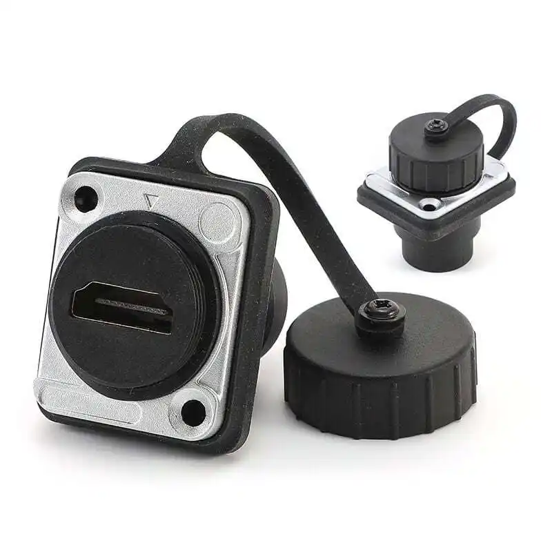 IP67 Waterproof D-Type HDMI 2.0 Through Socket 1