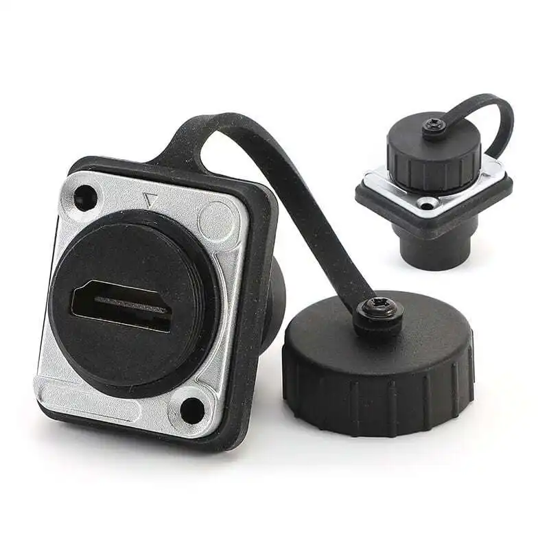IP67 Waterproof D-Type HDMI 2.0 Through Socket 1