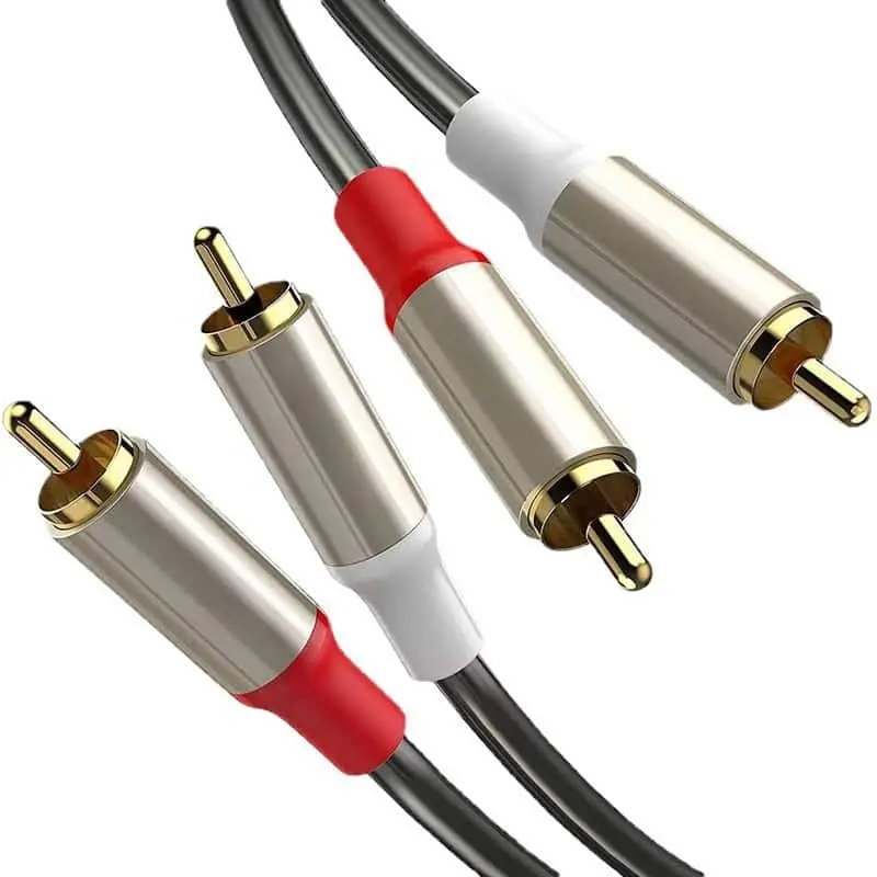 Cable de audio coaxial estéreo de 2 RCA macho a 2 RCA macho 1