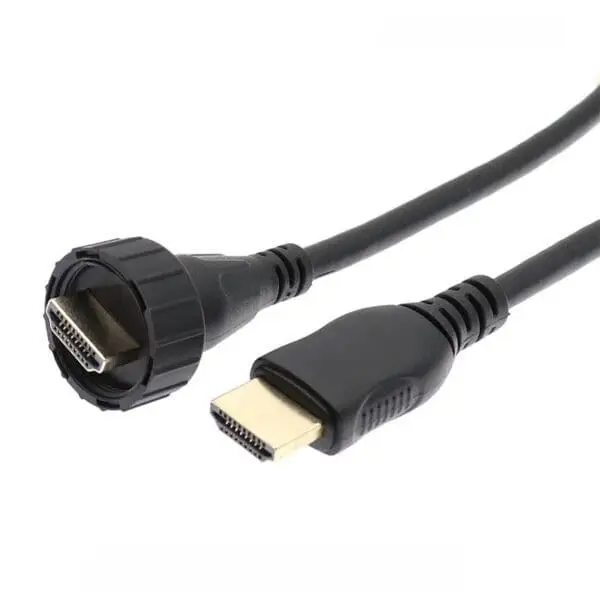 Cable HDMI 2.0 macho a macho para montaje en panel, resistente al agua 1