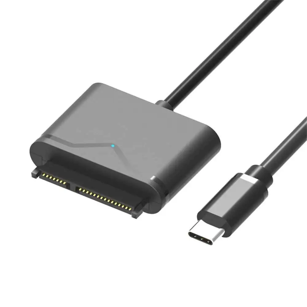 USB-C to SATA Adapter Cable, Support 2.5”/ 3.5”  hard drive with power supply 1