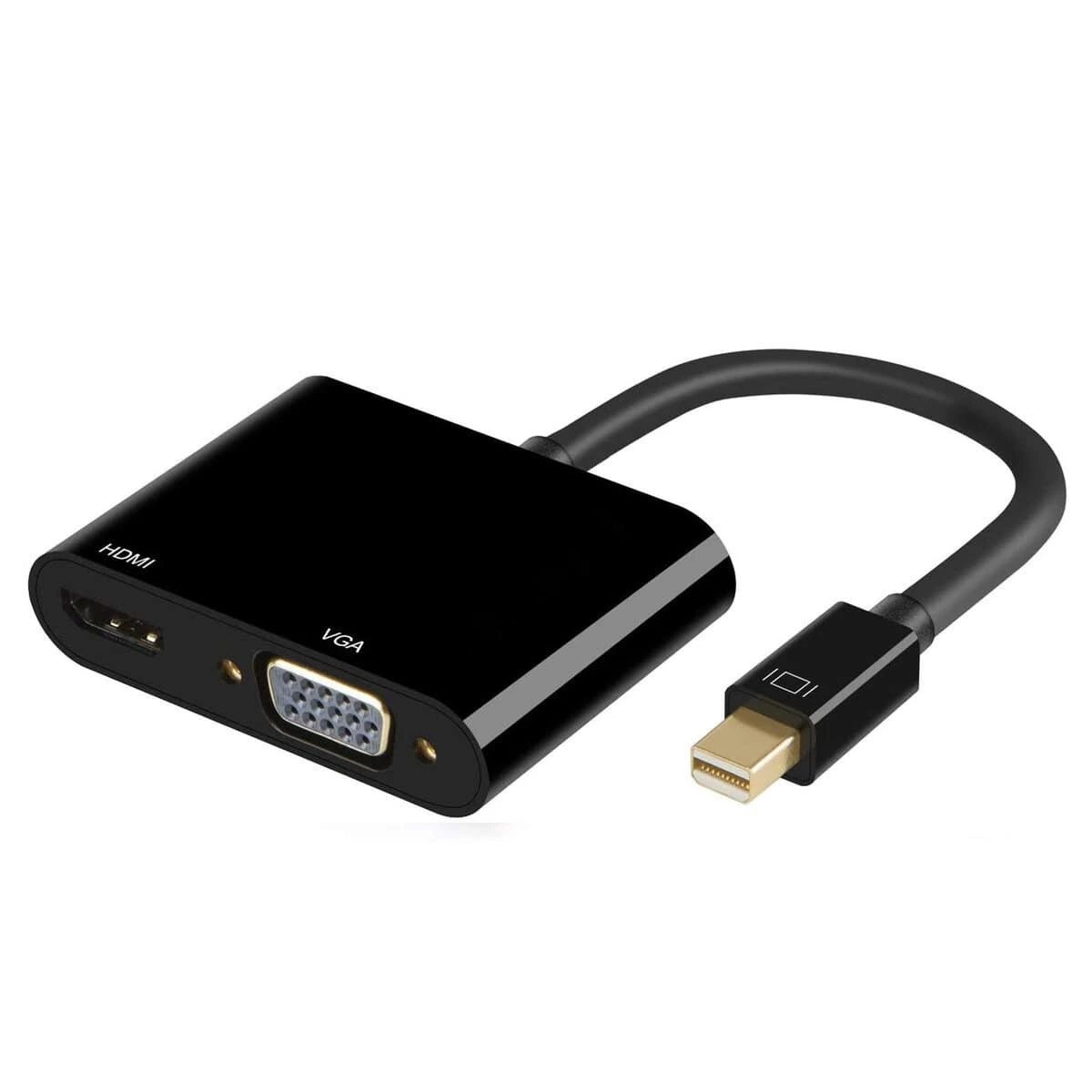 (Thunderbolt 2) Mini DP to HDMI VGA 2 in 1 アダプタコンバータ 4K 1080P ABS 1