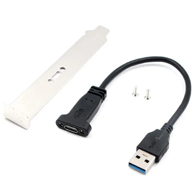 Cable adaptador de placa de ranura USB 3.0 A macho a USB C 1