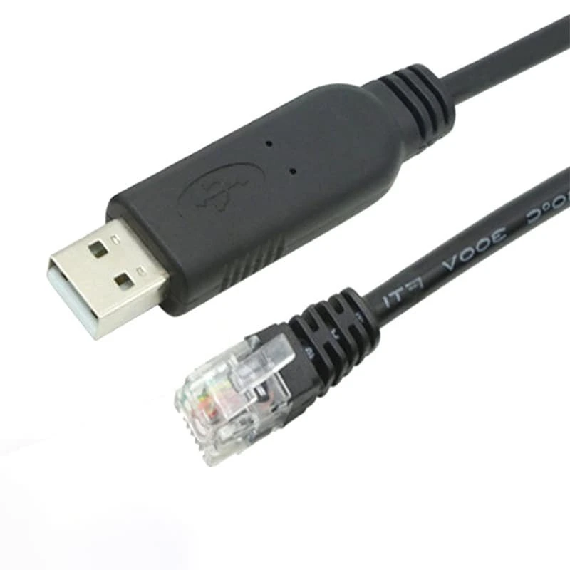 محول كابل وحدة تحكم تسلسلي USB إلى RJ12 6P6C RS232 مزود بشريحة FTDI FT232 1
