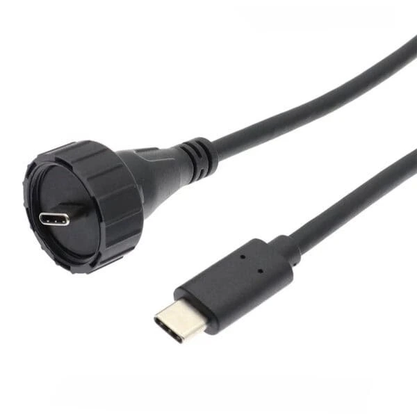 Wasserdichtes USB 3.1 Typ-C Kabel (Stecker auf Stecker) für Einbau in Schalttafeln 1