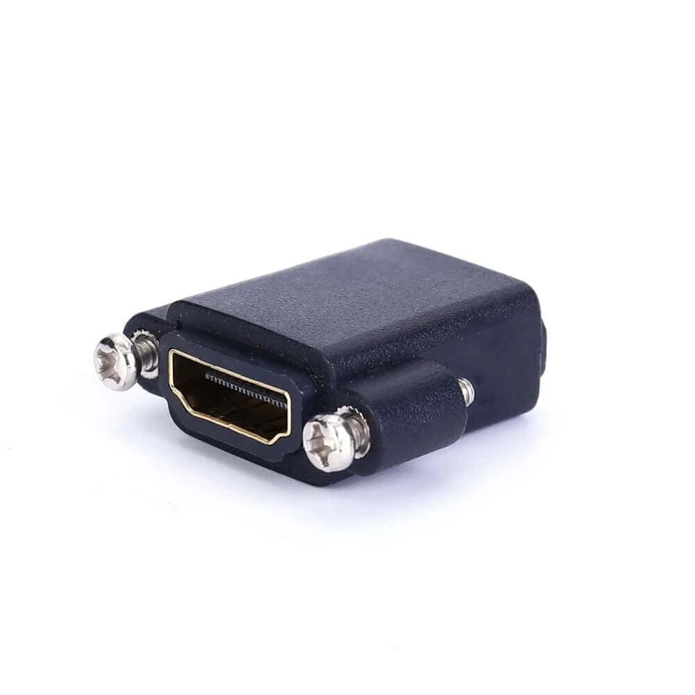 Adaptador de montaje en panel HDMI hembra a hembra con bloqueo de tornillo 1