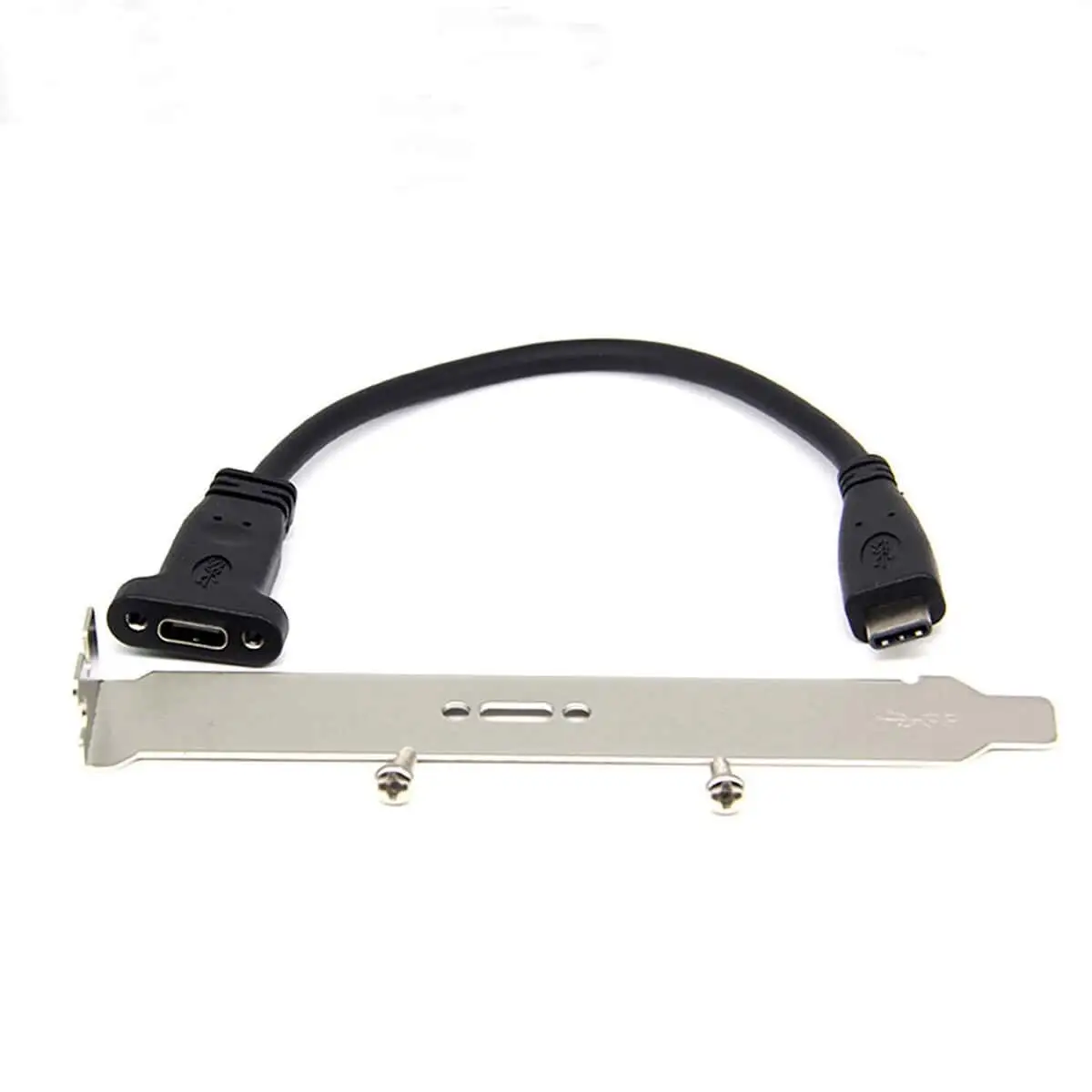 USB 3.1 Type C Slot Plate Adapter Male to Female Cable 1