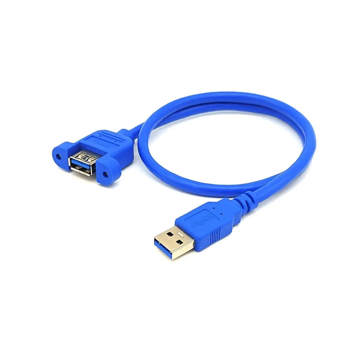 Cable de extensión USB 3 de montaje en panel macho a hembra 1