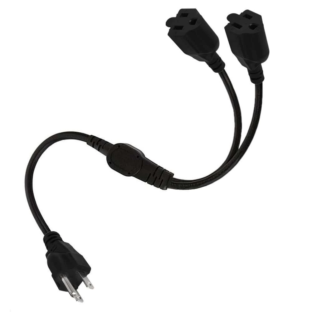 Divisor de cable de alimentación en Y NEMA 5-15P a NEMA 5-15R 1