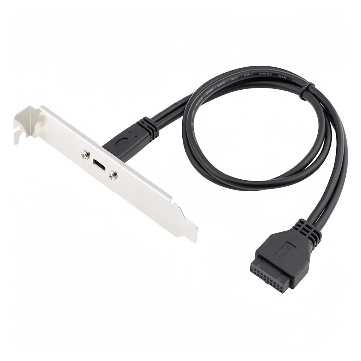 Cable adaptador de placa de ranura USB 3.0 de 20 pines hembra a USB tipo C 1
