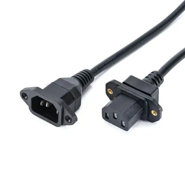 Cable de extensión para montaje en panel con tornillos IEC C14 a C13 1