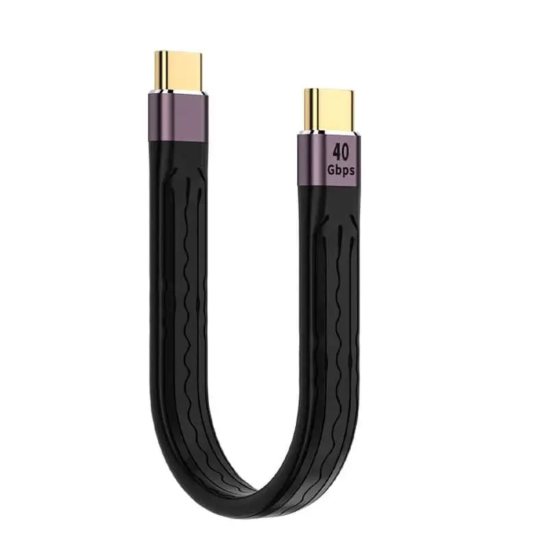 USB 4 Flat Short FPC Cable, 8K 100W 40Gbps, Aluminum shell 1
