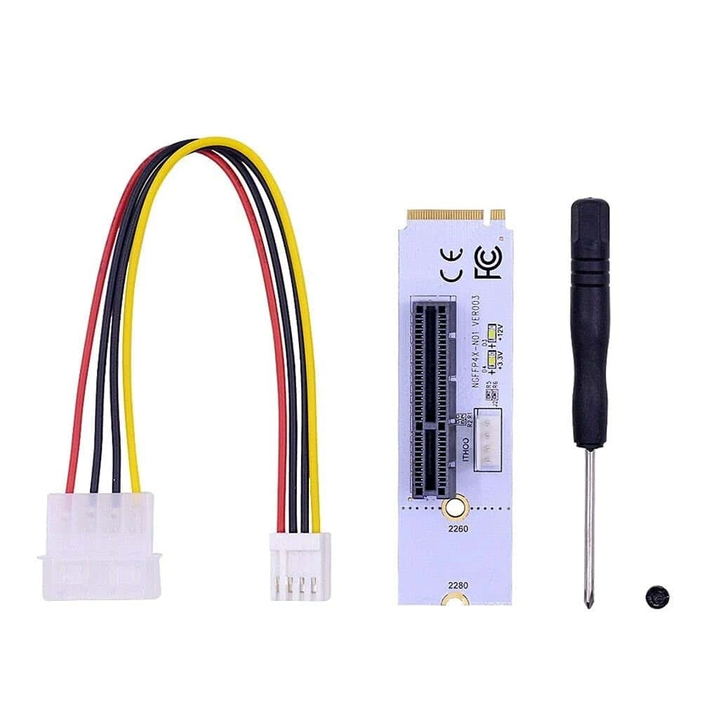 マザーボード用 NGFF M.2 - USB PCIE ライザーアダプター、ライザー Molex アダプターカード 1
