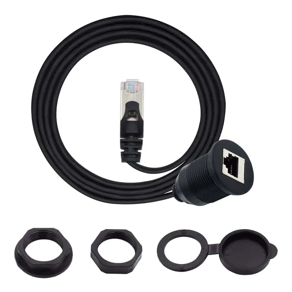 Single Port FTP RJ45 Flush Panel Mount Cable 1