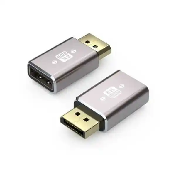 DisplayPort Male to DisplayPort Female Adapter Coupler Aluminum shell 8K 1