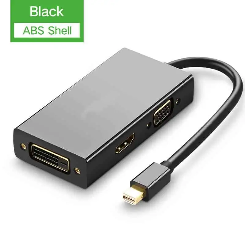 (Thunderbolt 2) Mini DP to HDMI VGA DVI 3 in1 Adapter Converter 4K 1080P 1