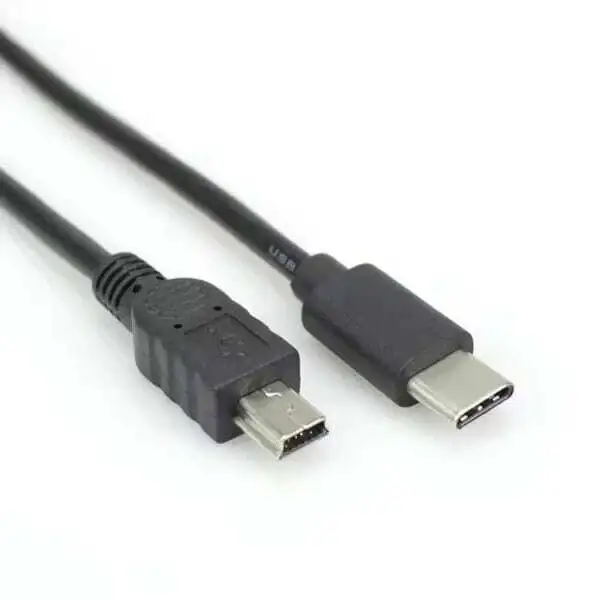 Cable USB 2.0 tipo C a mini USB macho a macho 1