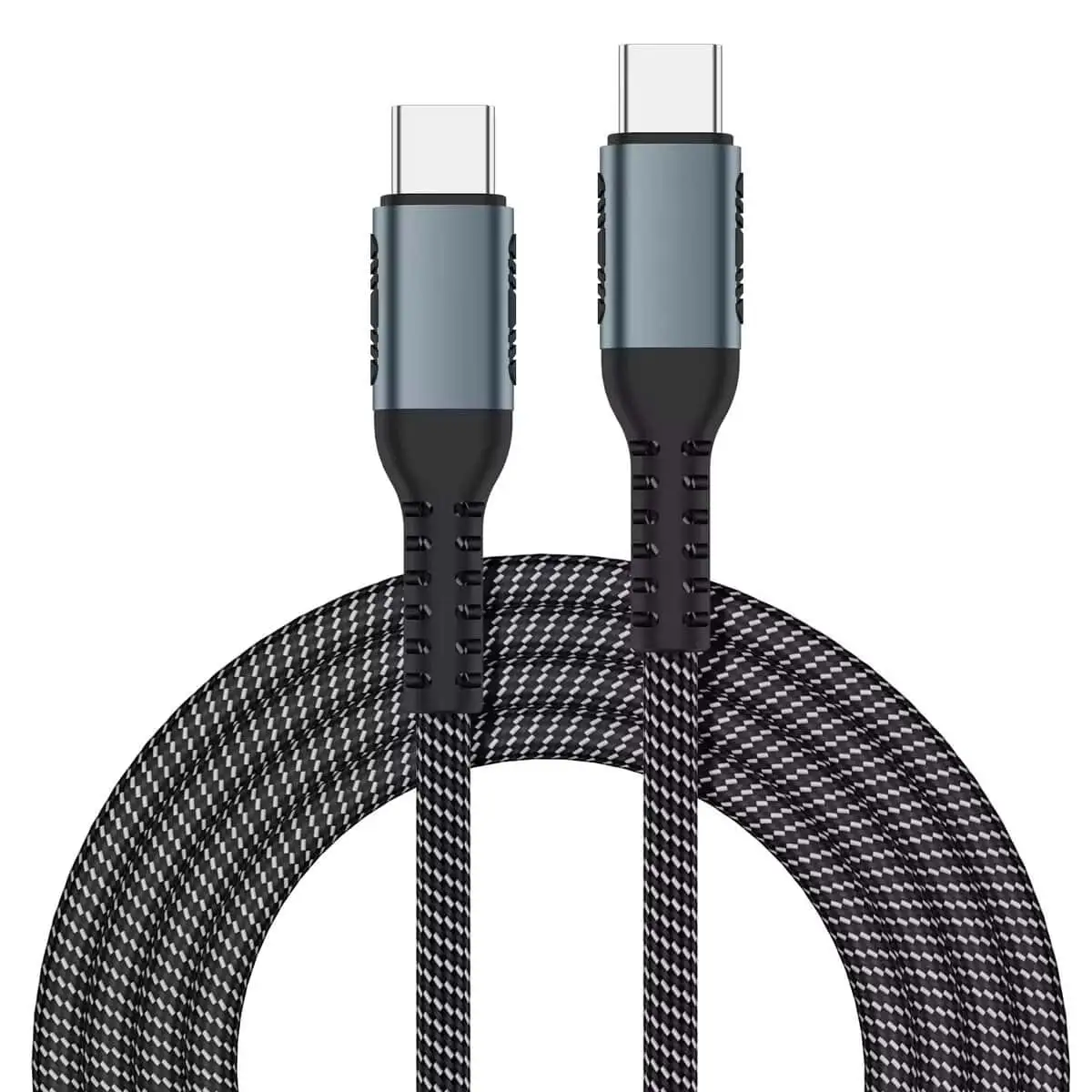 Braided USB 2.0 Type C to Type C 20V 5A 100W fast charging cable 480Mbps 1