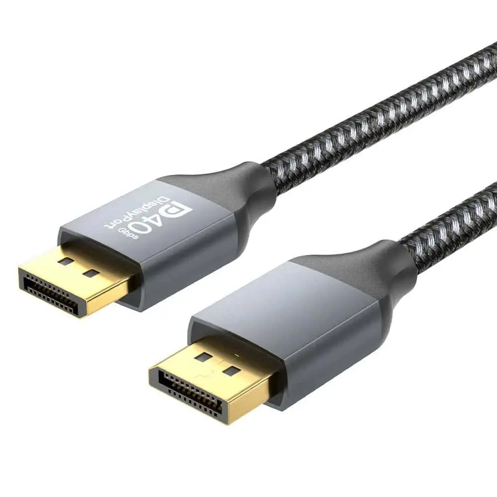Braided 16K DisplayPort to DisplayPort DP 2.1 Cable 1