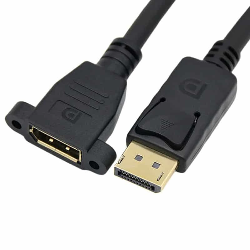 パネルマウント DisplayPort 延長ケーブル オス - メス 1