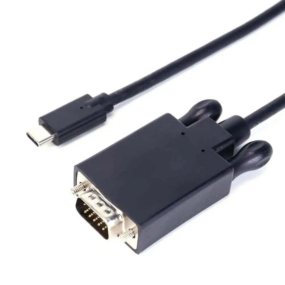 Male to Male USB Type C to VGA Adapter Cable 1
