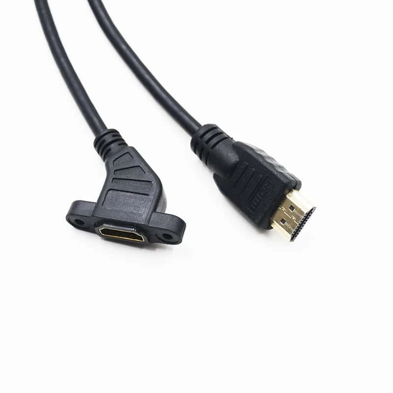 Cable de extensión HDMI para montaje en panel, ángulo de 45°, 8K, macho a hembra 1