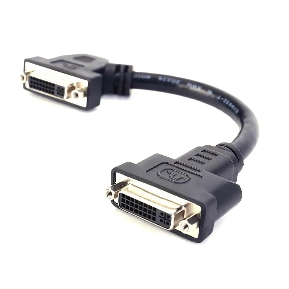 45 Degree Angled DVI-I Dual Link Cable Female to Female 1