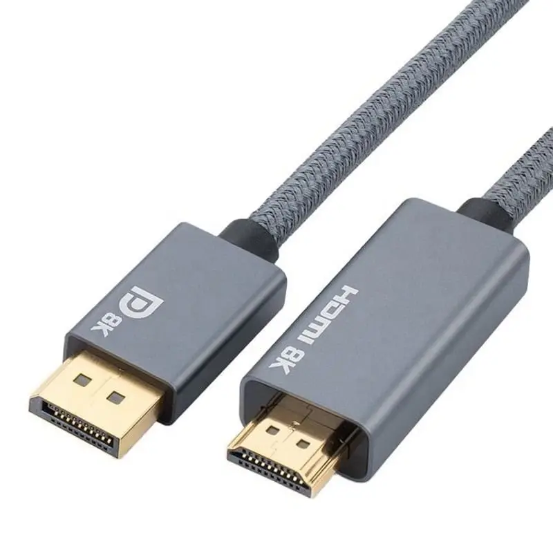8K DisplayPort to HDMI Adapter Cable HDMI Out to DisplayPort in Adapter Up to 8K 60hz 1
