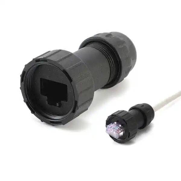 Round RJ45 IP67 Waterproof Network Plug For Network Cable Connector 1