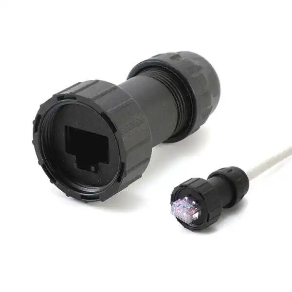 Round RJ45 IP67 Waterproof Network Plug For Network Cable Connector 1