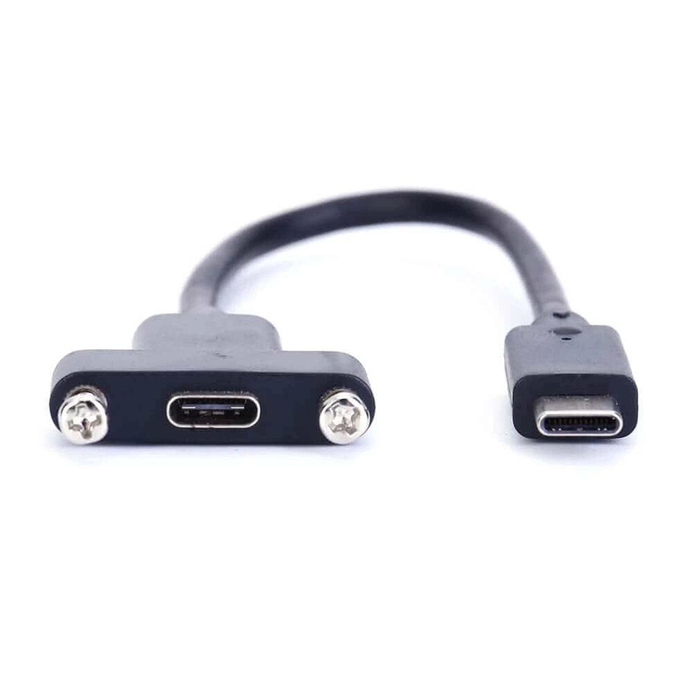 USB 3.1-Verlängerungskabel Typ C Stecker auf Buchse für Einbaumontage 1