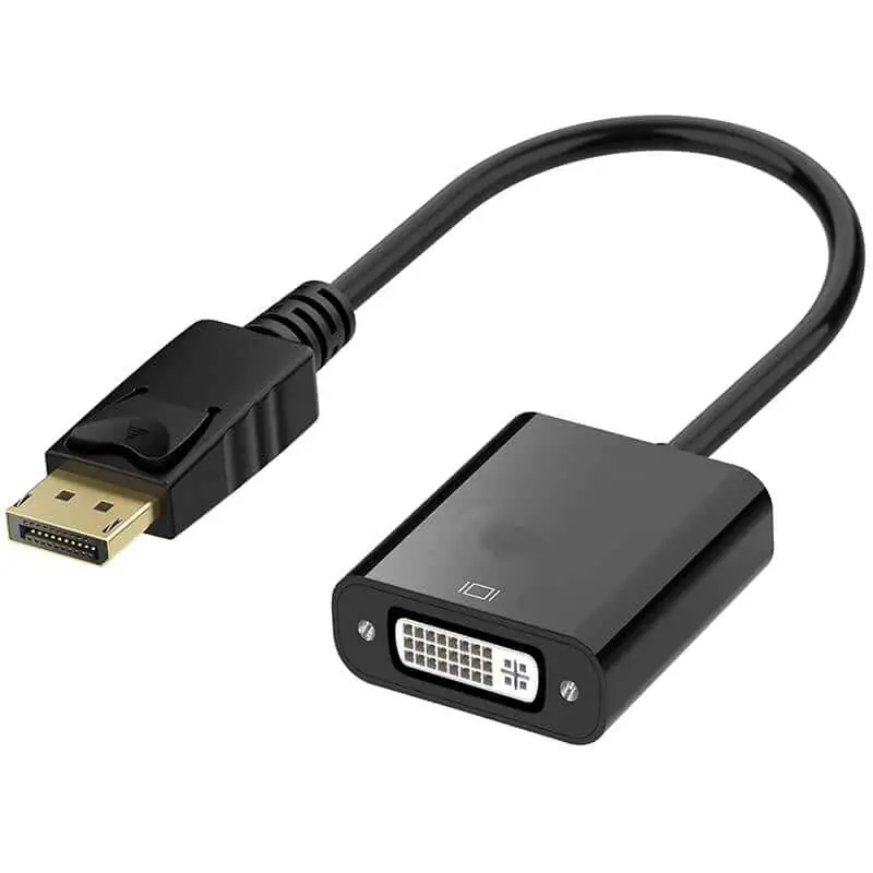 DisplayPort 1.4 to DVI Adapter DP to DVI Converter Cable 1080p 1