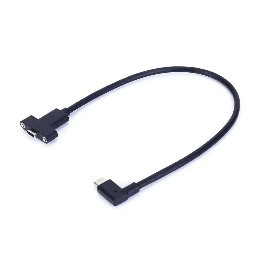 USB 3.1 USB C 90 Degree Cable Male to Female 1