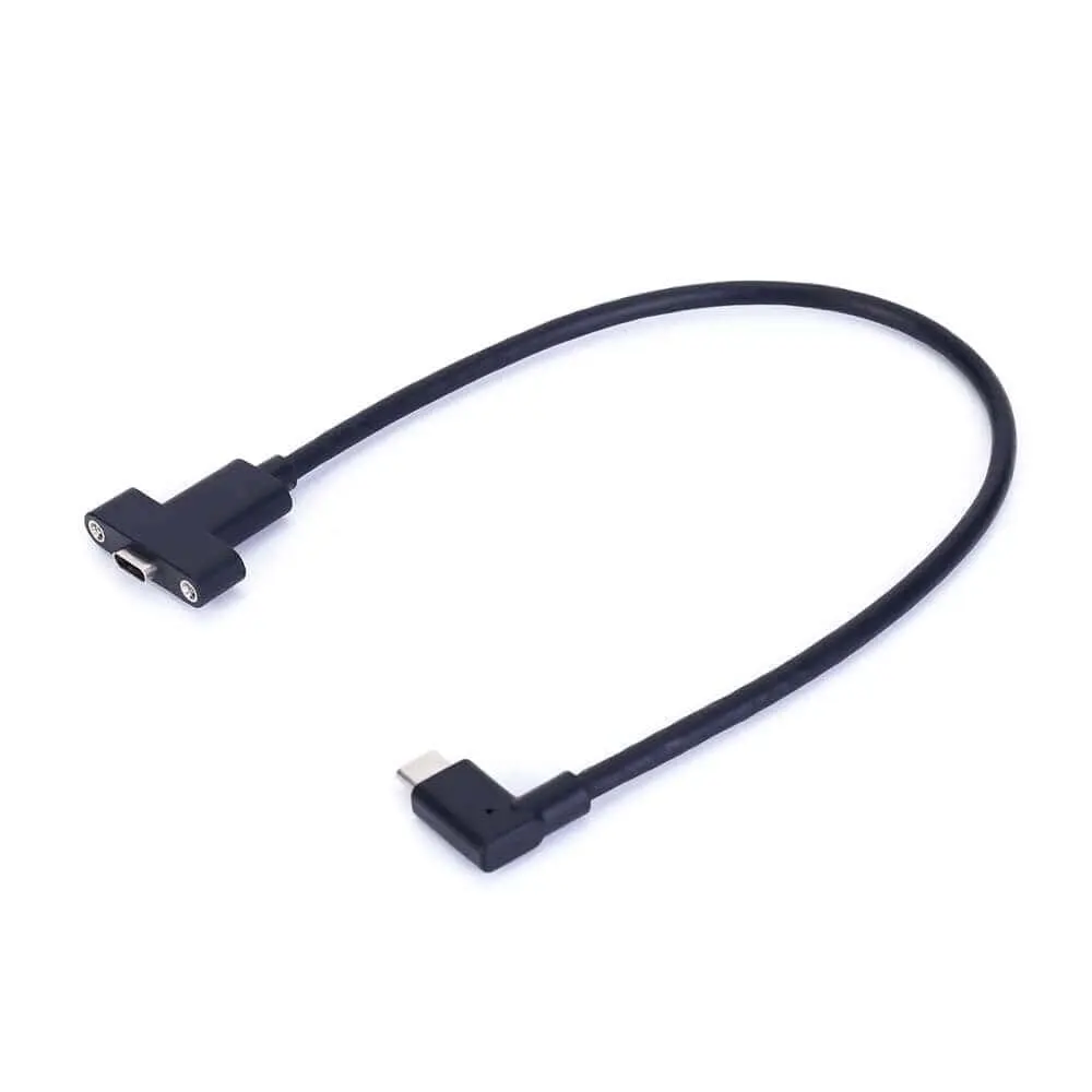 Cable USB 3.1 USB C de 90 grados macho a hembra 1