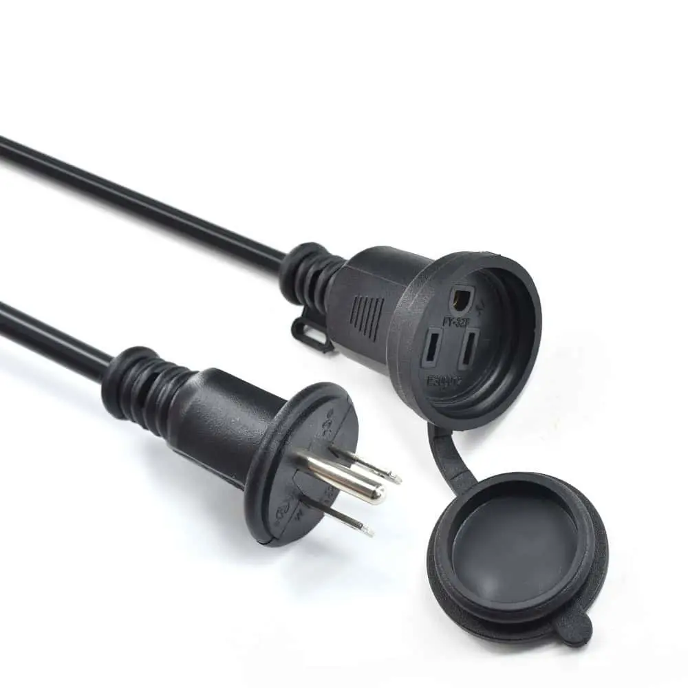 Cable de alimentación impermeable NEMA 5-15P a NEMA 5-15R 1