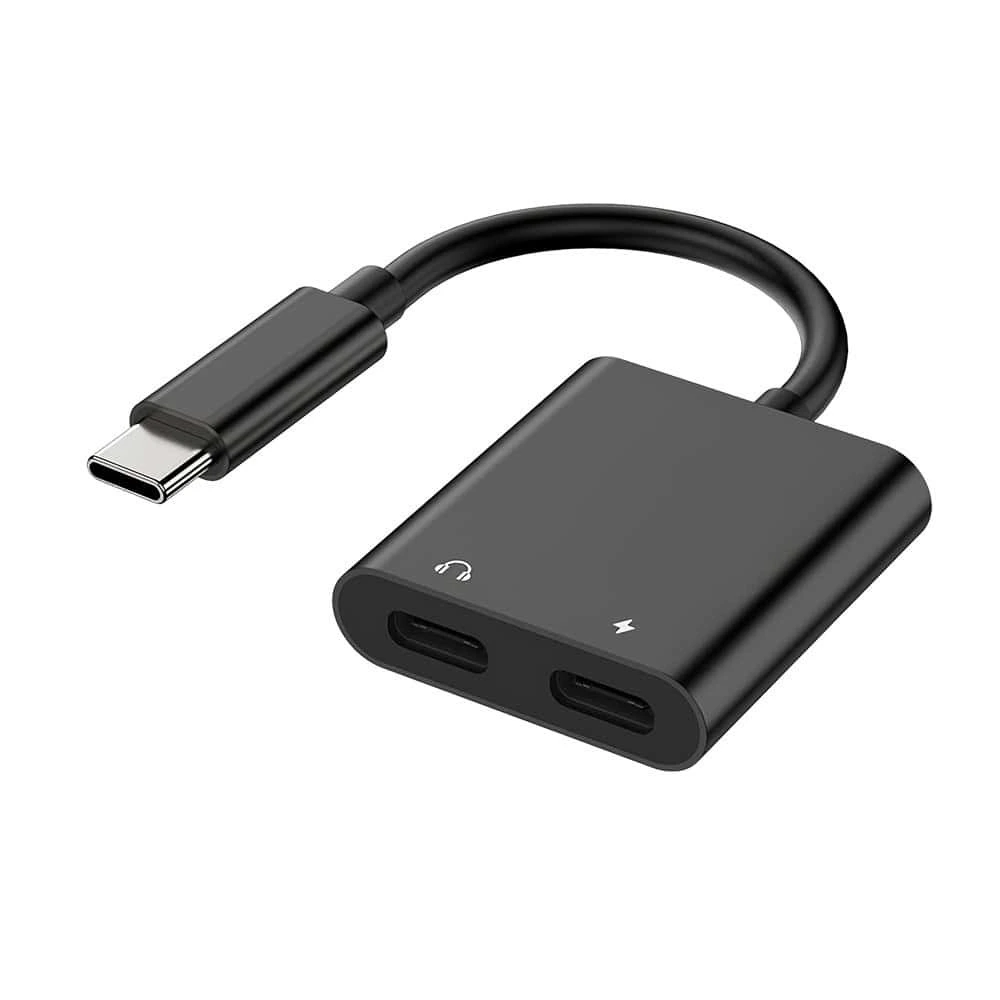 Adaptador de audio USB tipo C macho a doble USB tipo C hembra 1