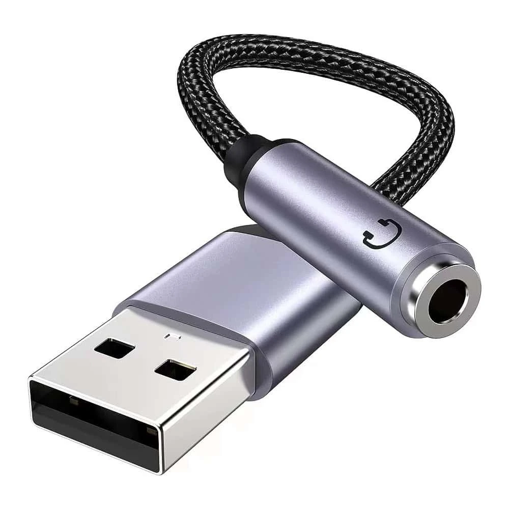 USB-A-Stecker auf 3,5-mm-Klinkenbuchse AUX-Audio-Adapterkabel 1